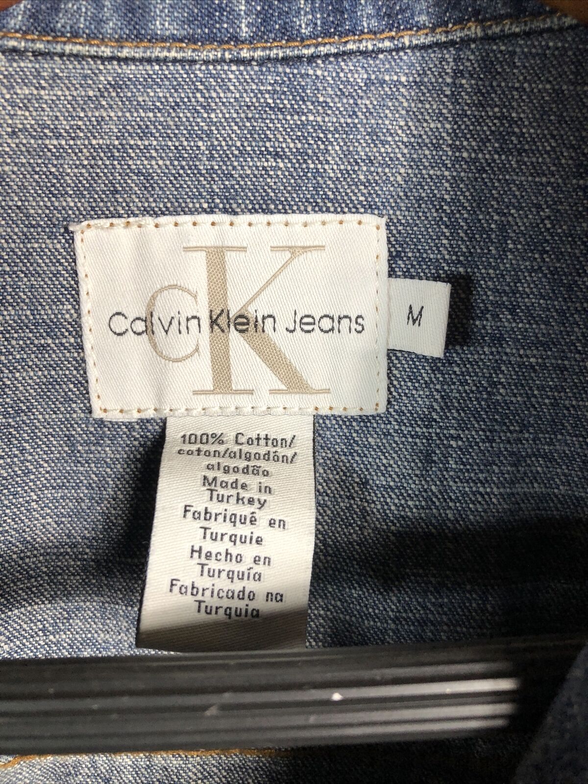 Calvin Klein Jean Jacket Denim Size M Women’s Pockets