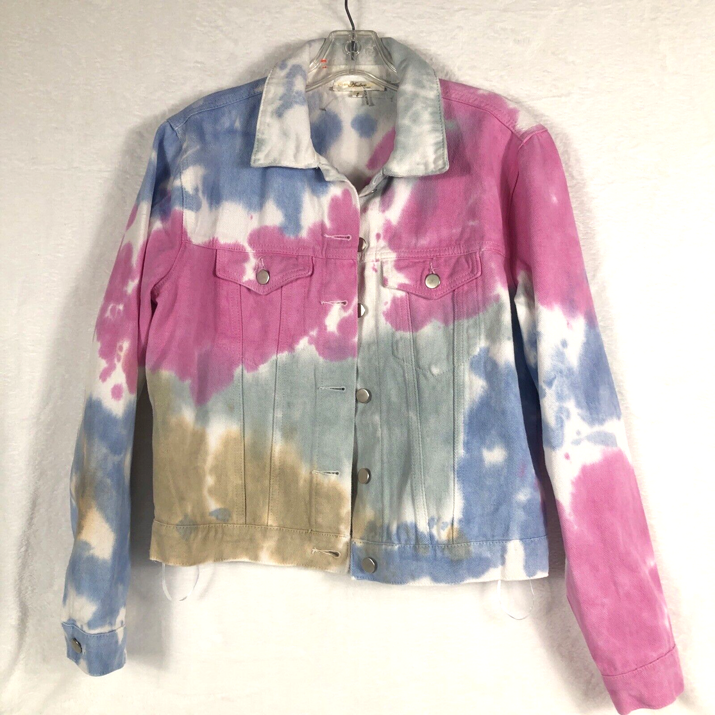 Andree Woman's Denim Tie-Dyed Jacket By Unit Size Small