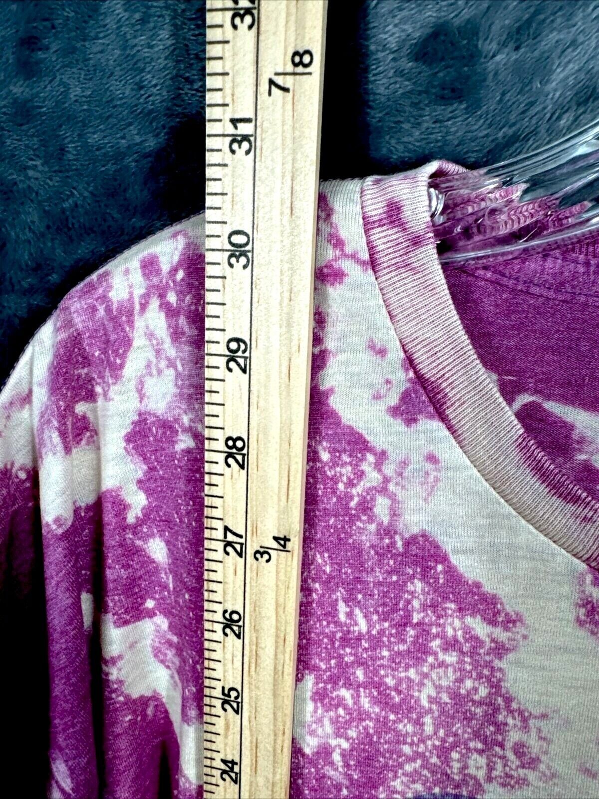Women’s Shirt Good Vibes Only Tie-Dye Bleached Purple Size Extra Large