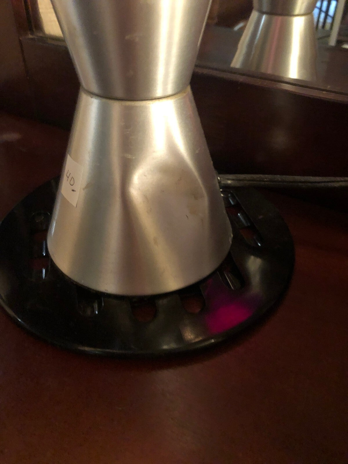 Vintage 60's & 70's Lava Lamp Pink With Silver Base