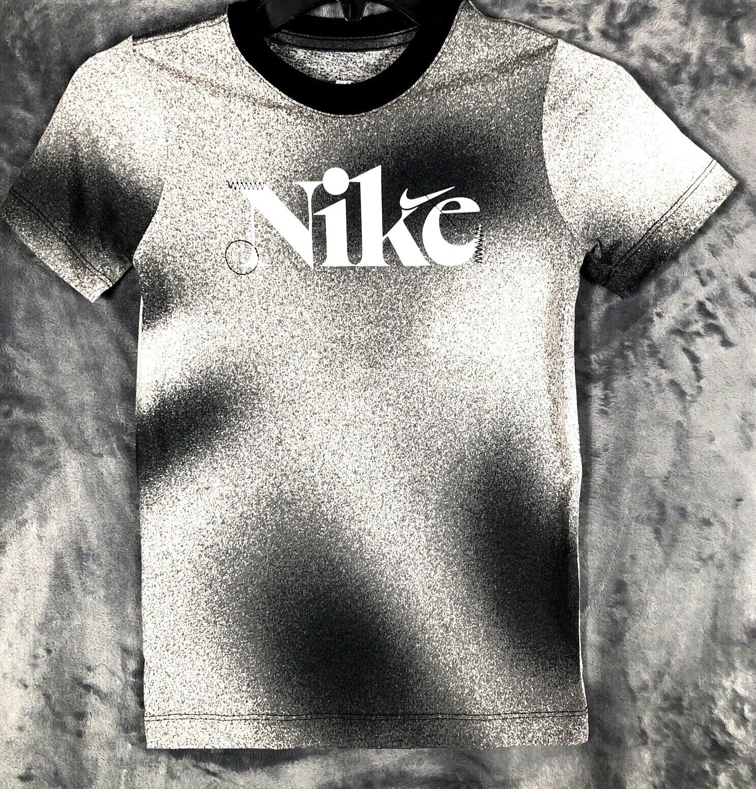 Nike Kids Black & White Short Sleeve Graphic Tee