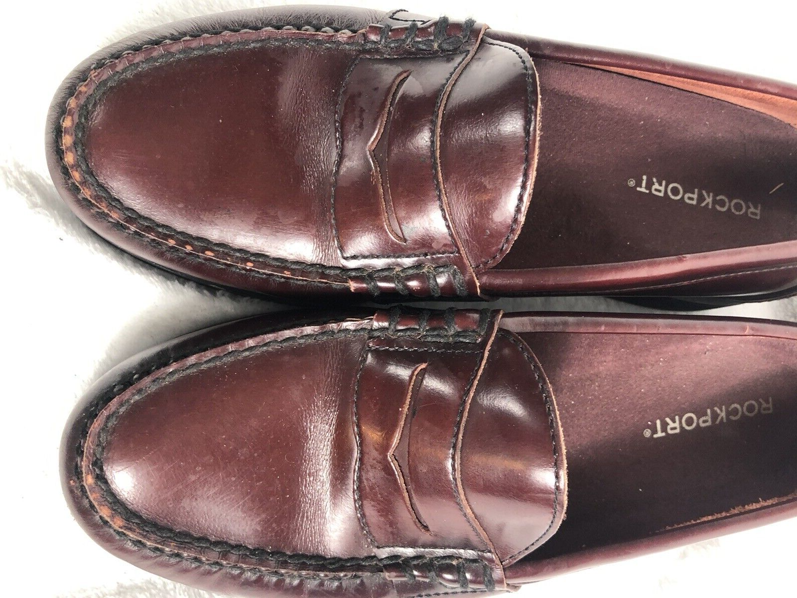 Rockport Shoes Men’s Brown Leather Dress Shoes Adult Size 8.5