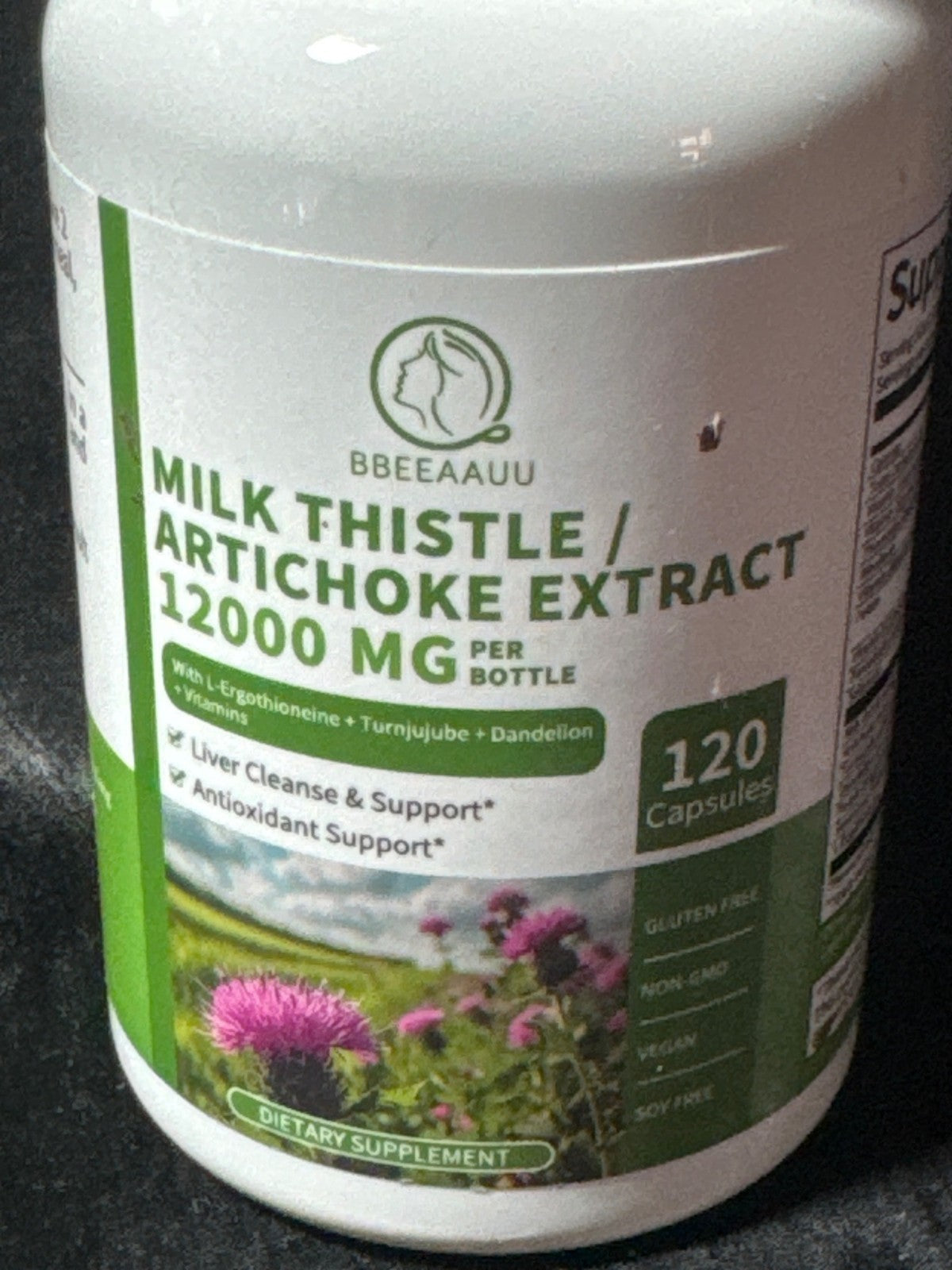 Milk Thistle/Artichoke Extract 12000 Mg 120 Capsules - Liver Cleanse & Antioxida