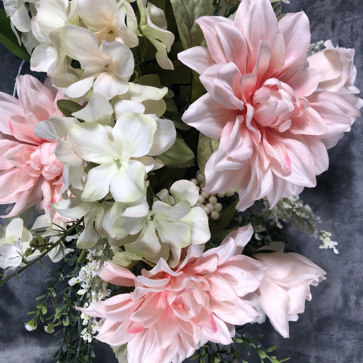 Atrificial Flower Arrangement Spring Home Decor Centerpiece Handmade Faux Accent