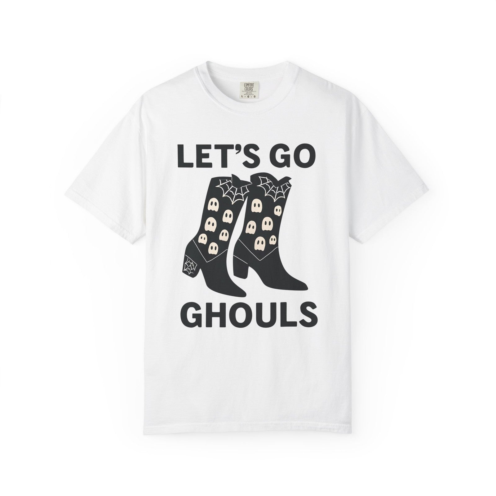Comfort Colors Womens T Shirt Lets Go Ghouls Shirt Spooky Tee Halloween Top