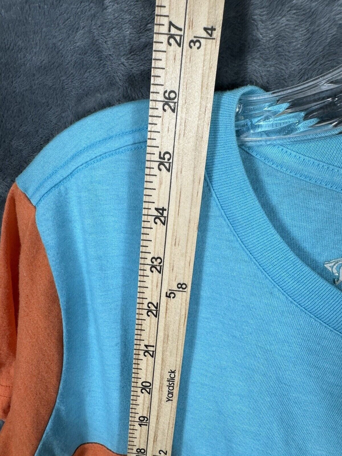 Red Cams Woman's Color Block Shirt Medium By 1931 In Blue Orange & Navy Top