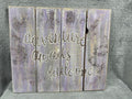 Rustic Wooden Wall Plaque Text Adventure Awaits Little One Purple With Glitter