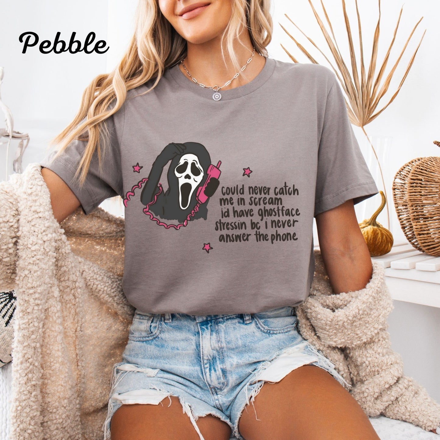 Womans Halloween Shirt Ghostface Tee, Scream Movie Shirt, Horror Movie Scary Top