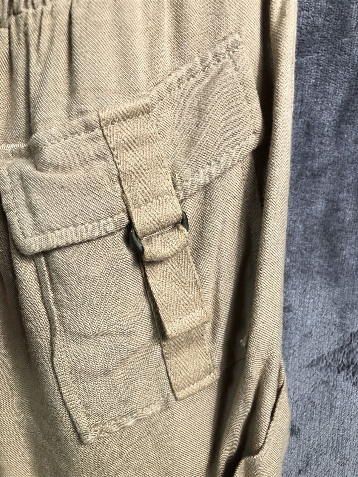 Candies Sleeveless Jumpsuit Buckles pockets Utility cargo Brown Women’s Size M