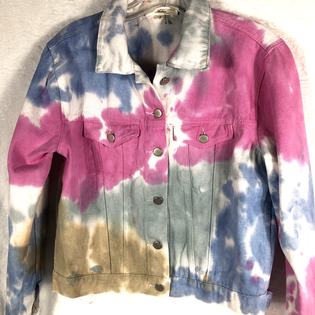 Andree Woman's Denim Tie-Dyed Jacket By Unit Size Small