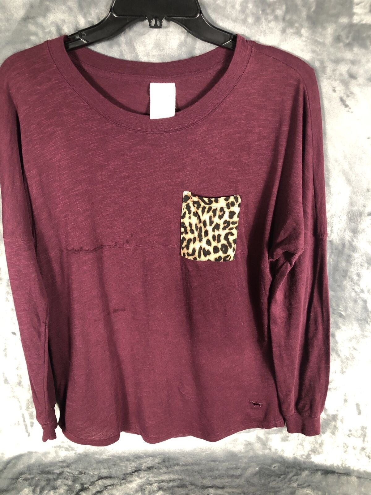 Pink Victoria Secret Shirt Women’s Long Sleeve Burgundy