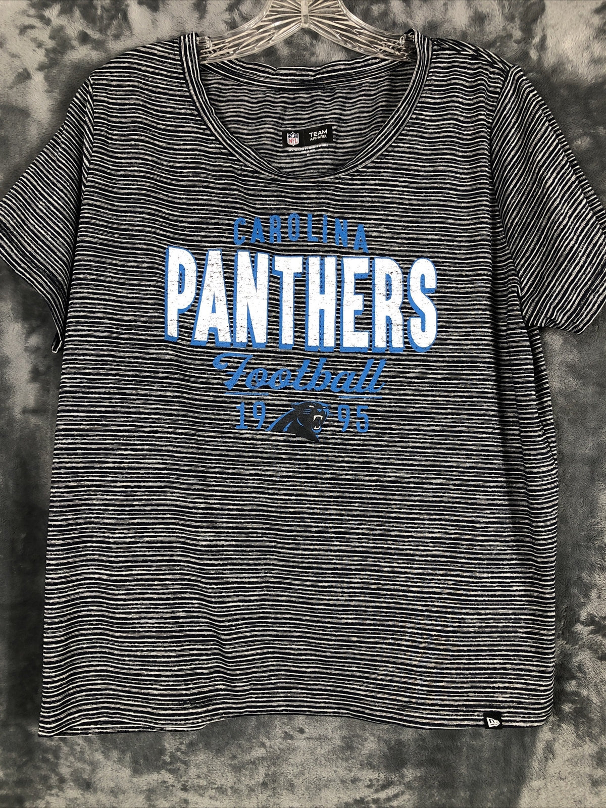 NFL Team Woman's Shirt Apparel Carolina Panthers Size 1 X Gray