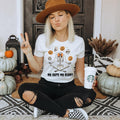 Womens Skeleton T Shirt No Guts No Glory Spooky Season Introvert Halloween Gift