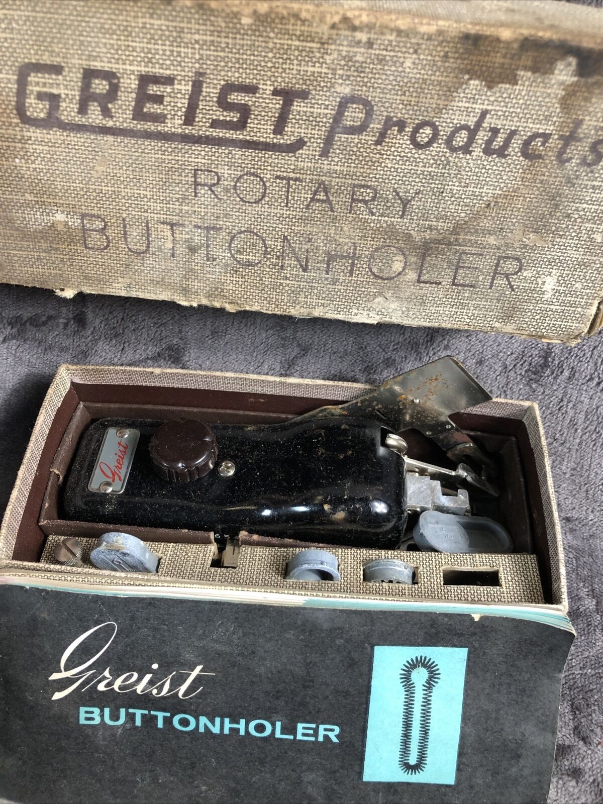 Greist Products Rotary Button Holder Vintage