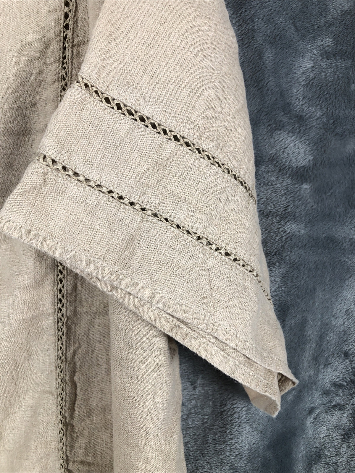 New Directions Woman's Blouse Size Adult Large Stitch Details Beige