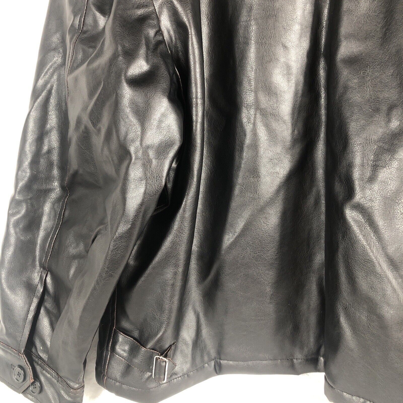 Steve & Barry’s Leather Jacket Men’s Black Coat Adult Size 2X Large