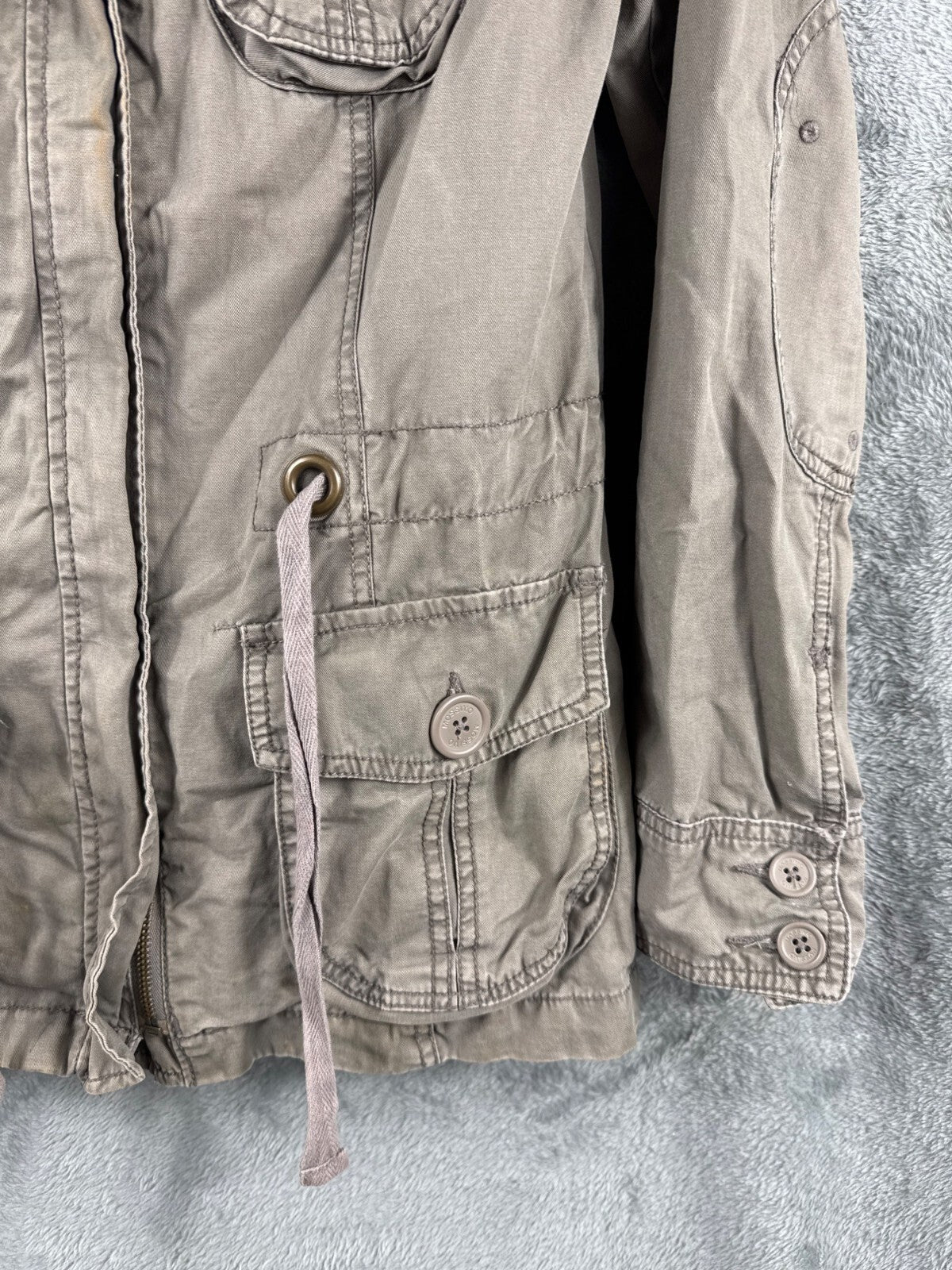 Mossimo Supply Co. Womens Jacket Army Green Utility Coat Size S