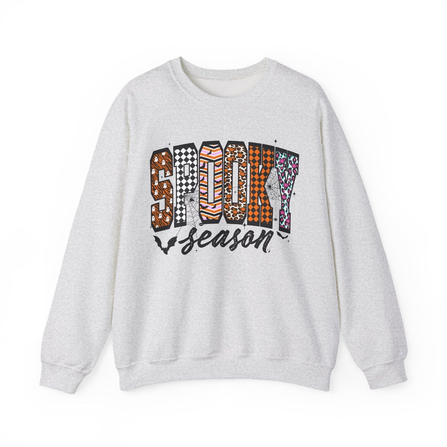 Spooky Halloween Sweatshirt Retro Halloween Top Coquette Leopard Checkered Fall