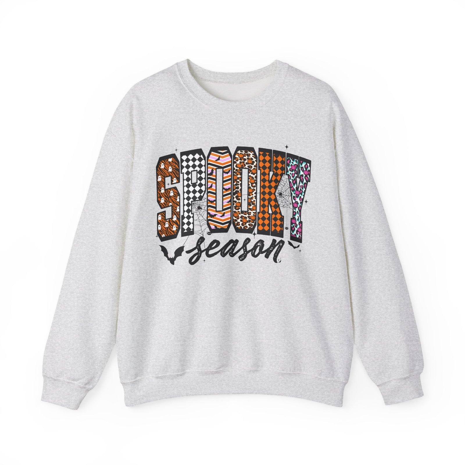 Spooky Halloween Sweatshirt Retro Halloween Top Coquette Leopard Checkered Fall