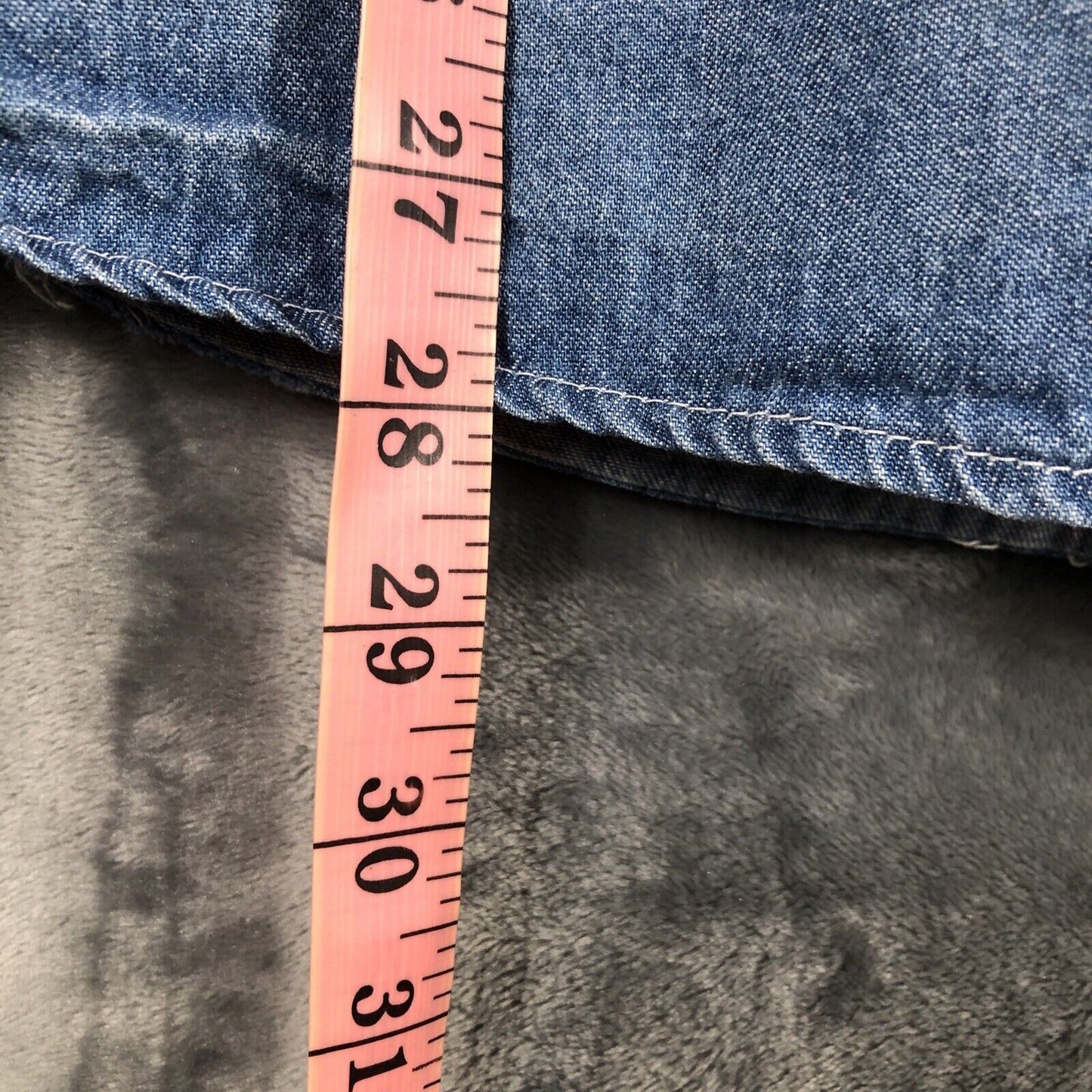 Blue Issue Women’s Button Up Blue Jean Shirt Size L