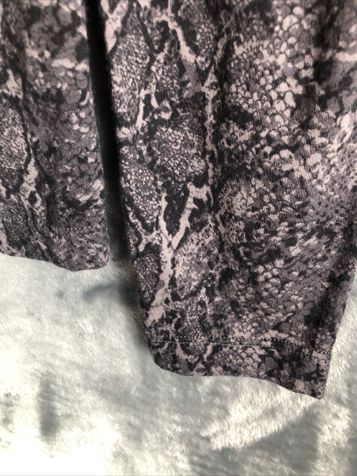 Rail Blouse Womens Animal Snake Print V-Neck Long Sleeve Top Adult X Small