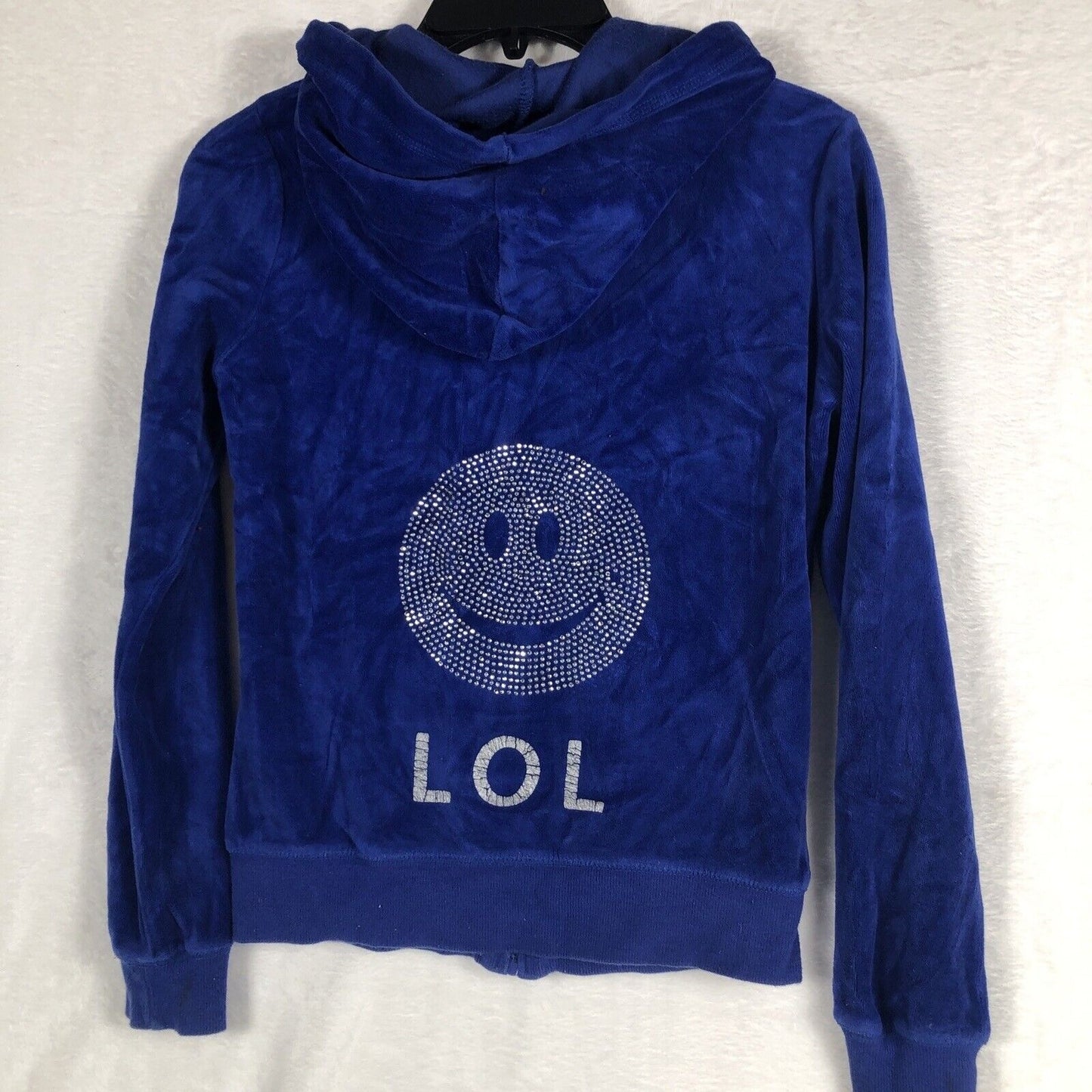 Pink Rose Girls Blue Hoodie LOL Velour Premium Quality Size Small