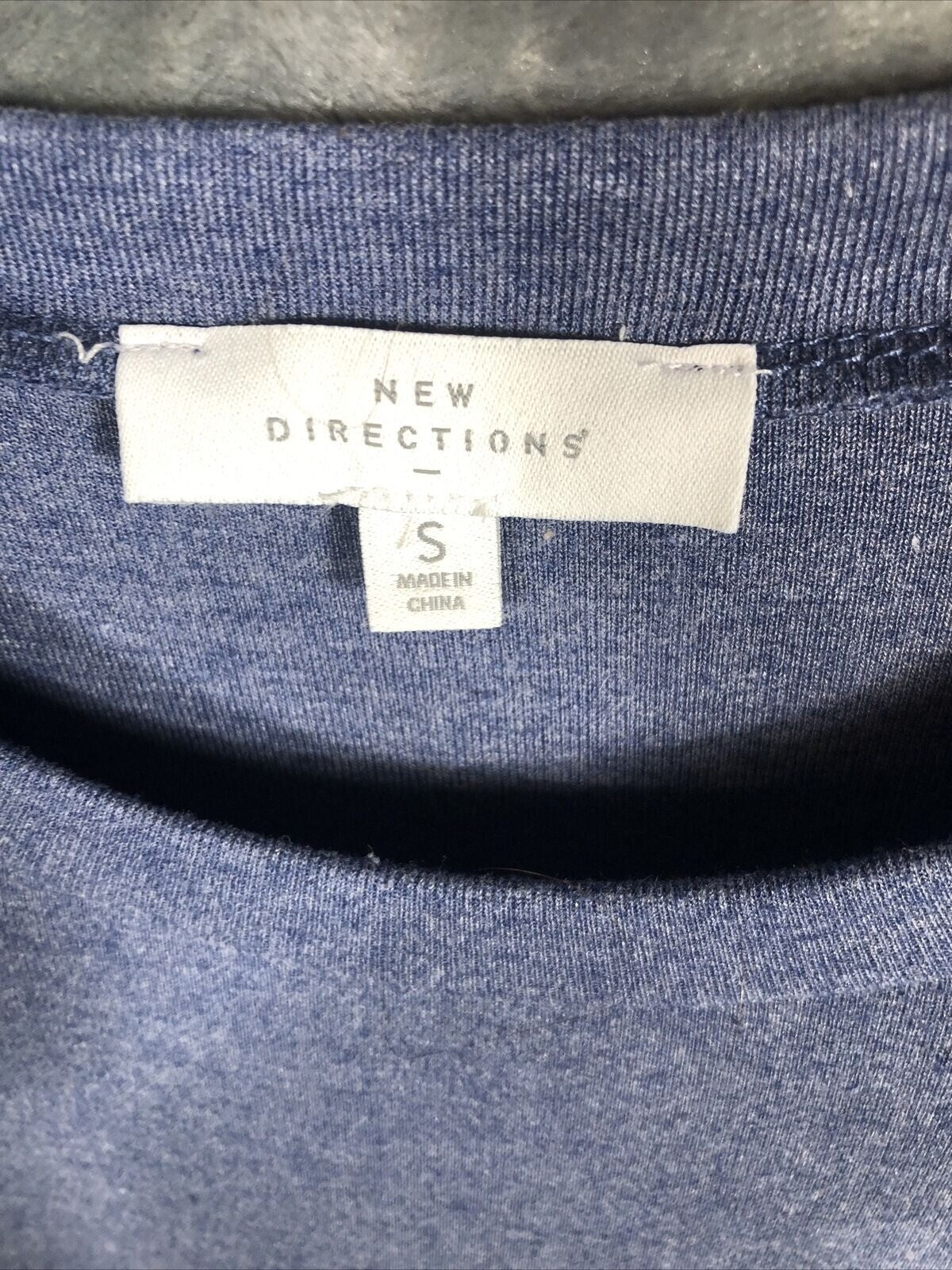 New Directions Women’s Shirt Blue Blouse Long Sleeve With Knot Size Small