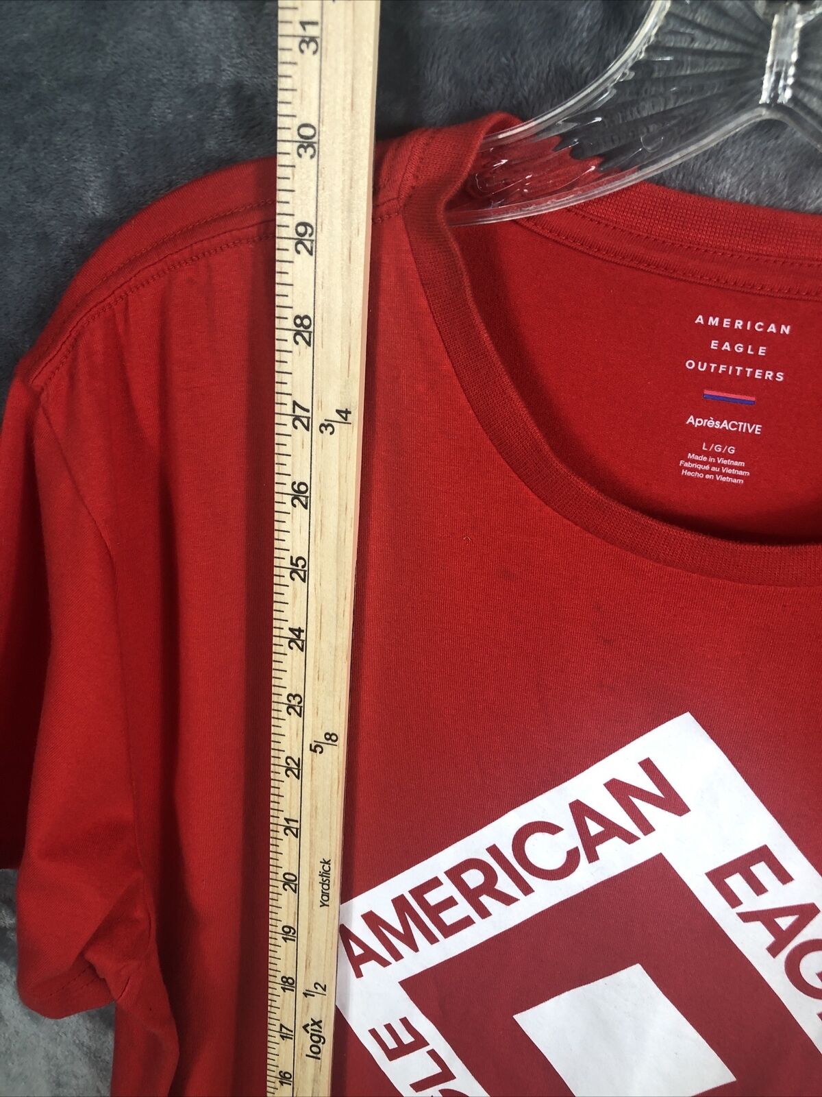 American Eagle Men’s T-Shirt Adult Size Large Red Shirt Short Sleeves