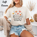 Womans Shirt Trust The Magic Of New Beginnings T-Shirt With Floral Design Top