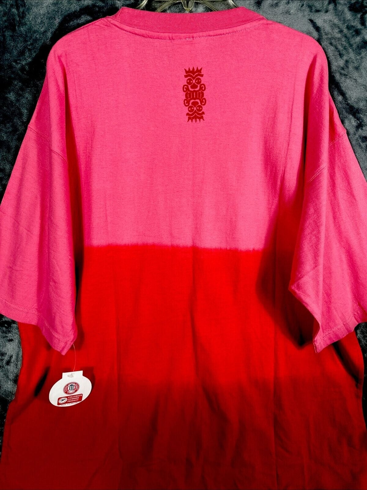 Spike Sports XL Pink & Red Ombré T-Shirt With Tribal Print Design Unisex