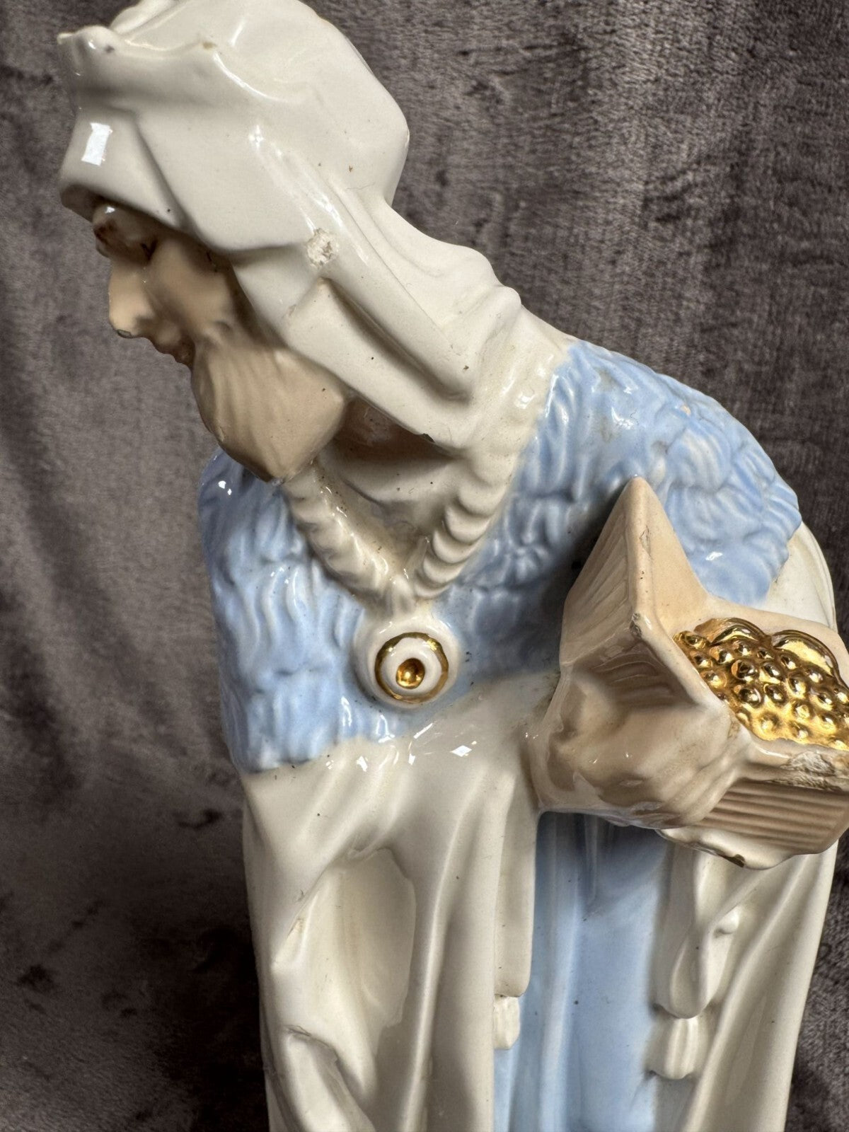 Nao by Lladro Collectible Porcelain Figurine: KING BALTHASAR WITH JUG - 11-1/4"