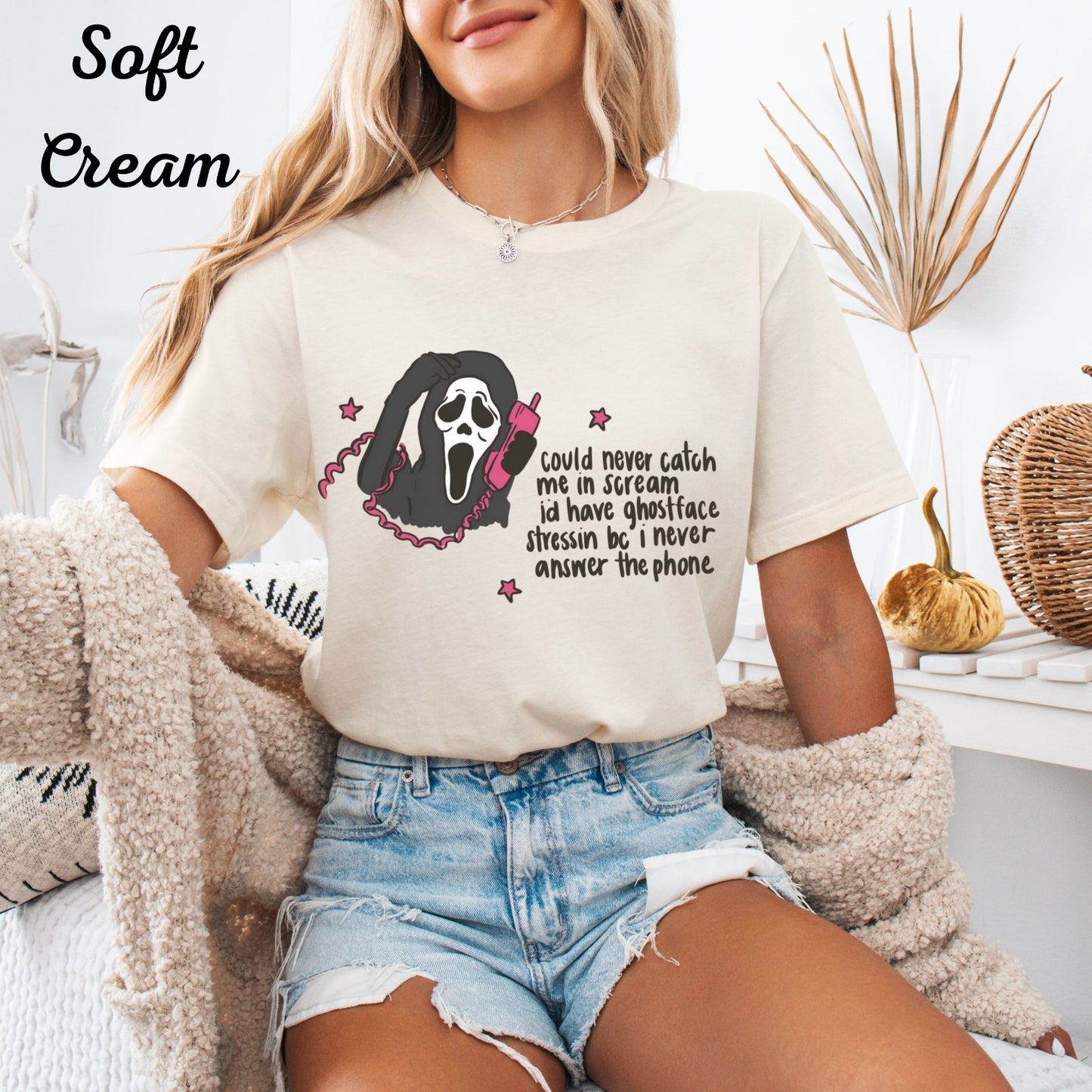 Womans Halloween Shirt Ghostface Tee, Scream Movie Shirt, Horror Movie Scary Top