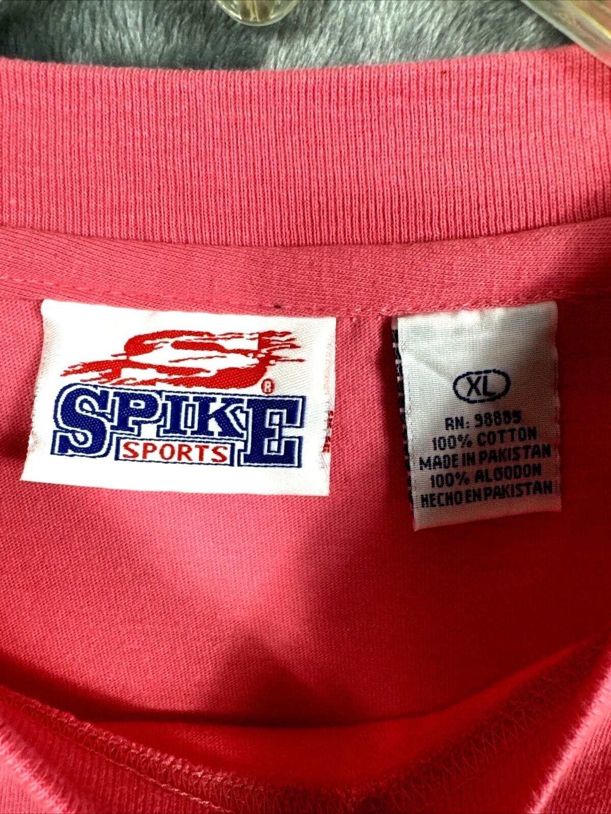 Spike Sports XL Pink & Red Ombré T-Shirt With Tribal Print Design Unisex