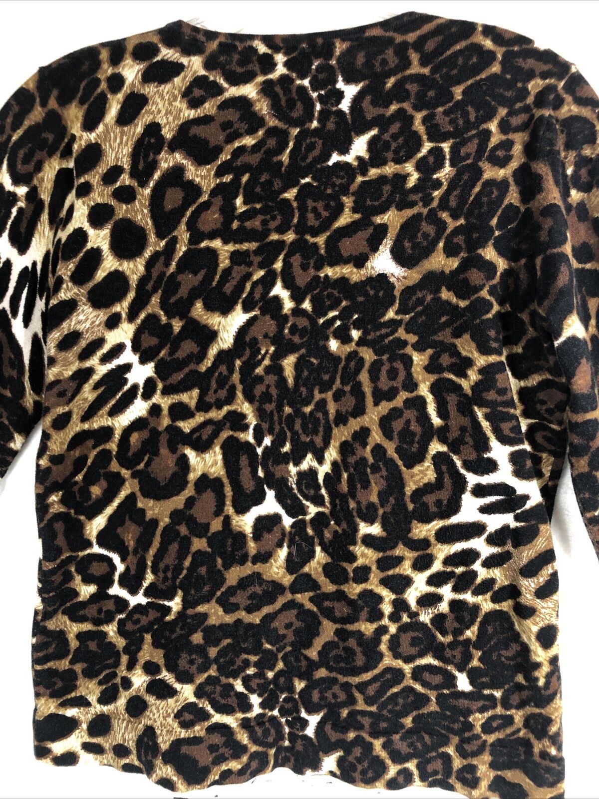 August Silk Heritage Woman’s Leopard ￼Shirt ￼Animal Print ￼Size Adult Small