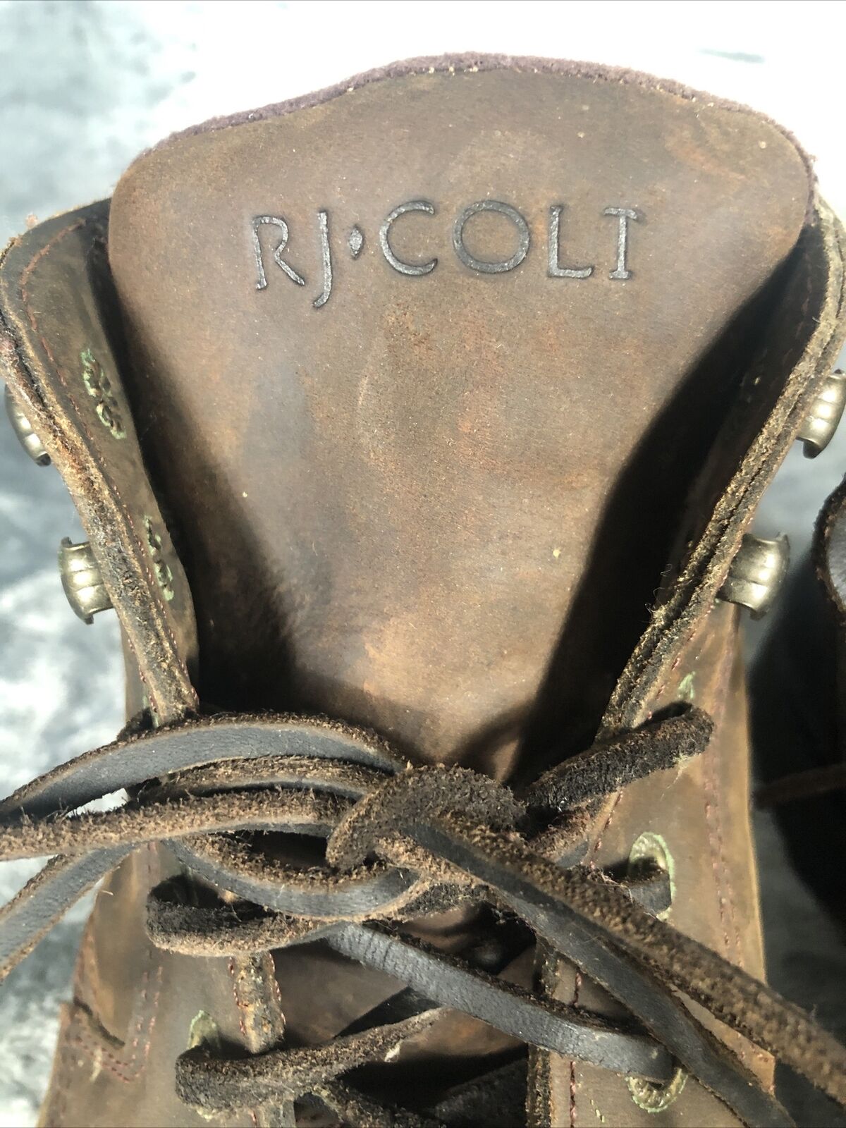 VINTAGE RJ Colt Men's 90s Nomad Boot Casual Lace Brown Leather Cheyenne
