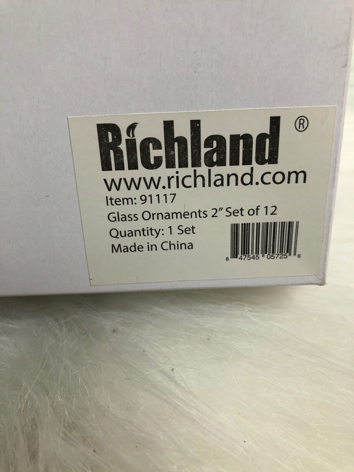 Richland Glass Christmas Ornaments Set Of 12 - 2" Glitter Green & Purple Baubles