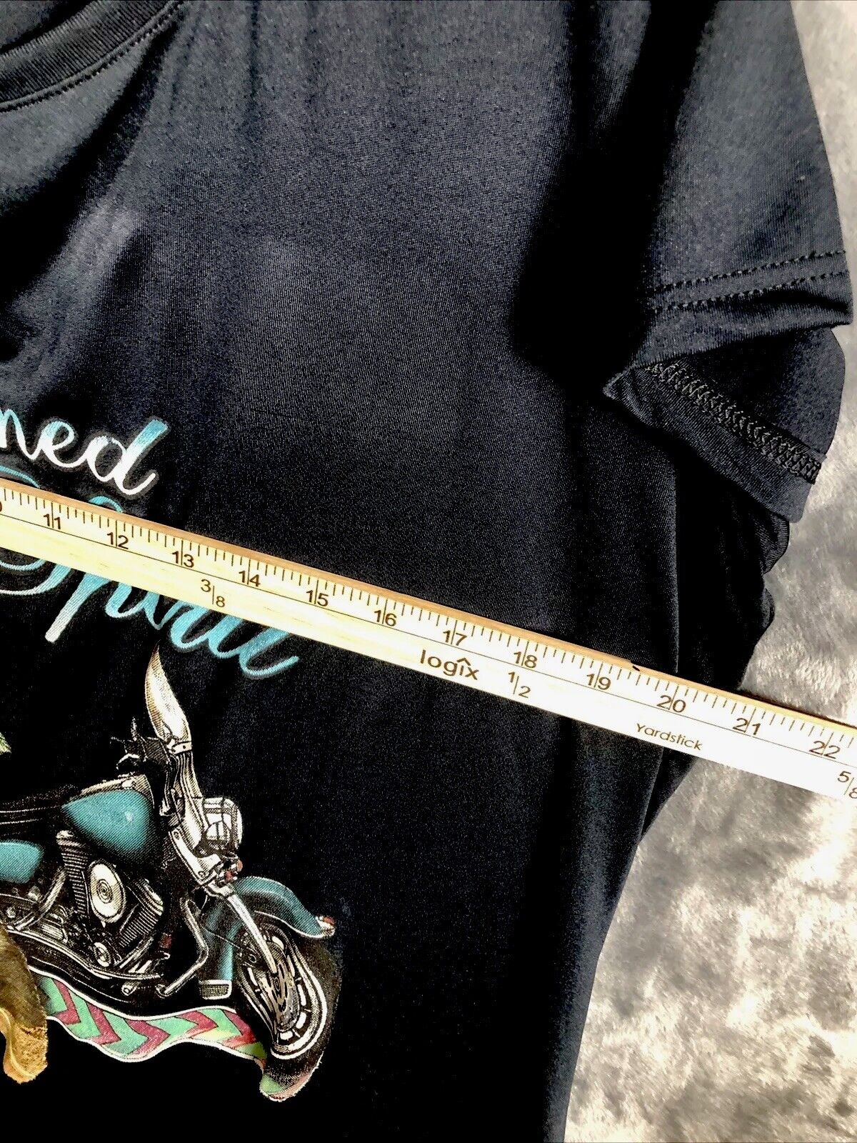  Women’s T-shirt untamed spirit biker chick gray shirt size 2X large￼