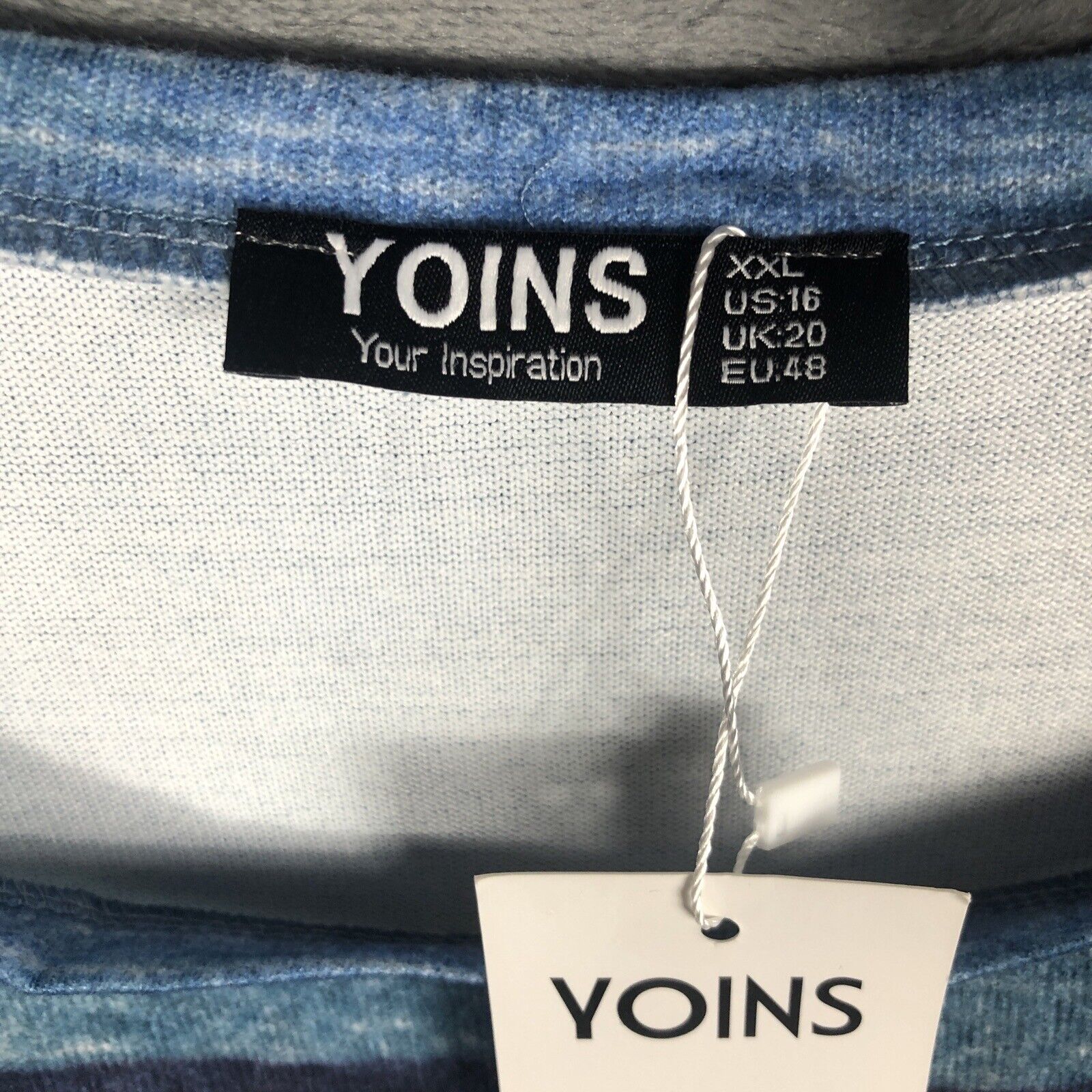 Yoins Woman's Pullover Your Inspiration Shirt Blue Blouse Size Adult XX Large