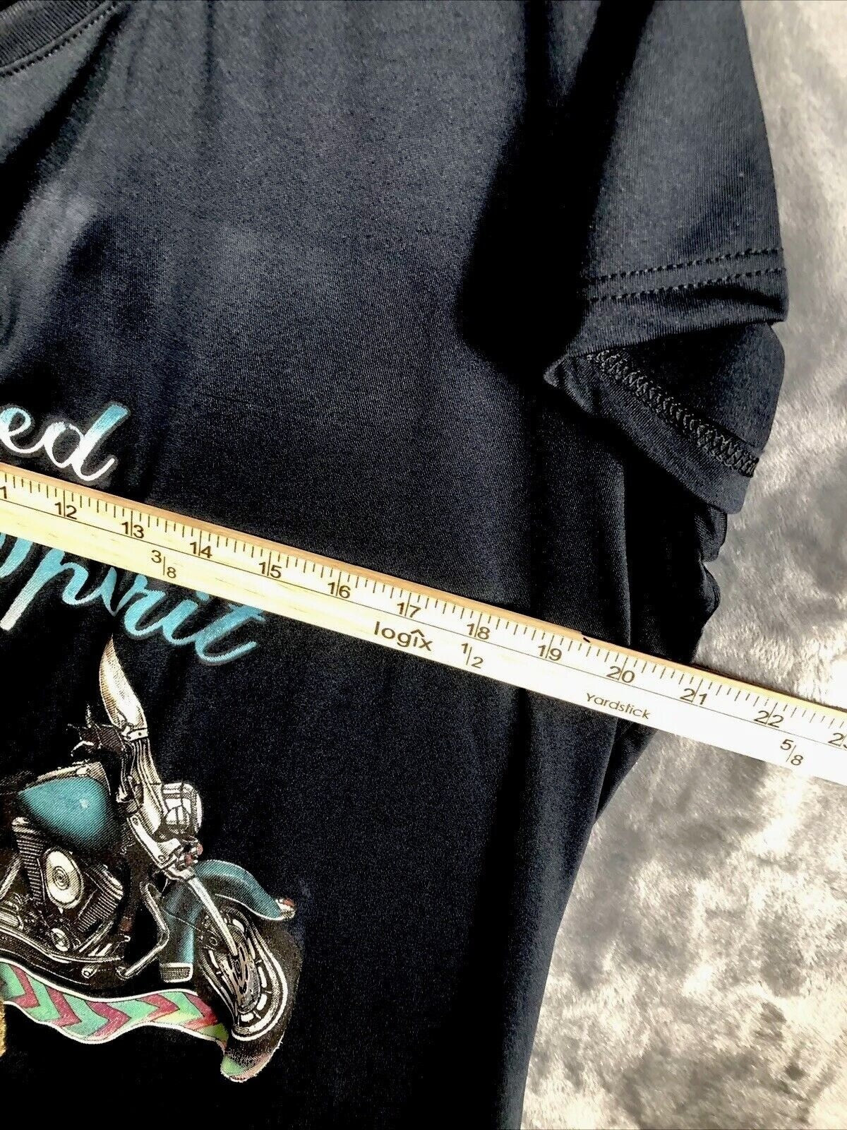 "Untamed Spirit" Women's T-Shirt With Motorcycle & Roses Shirt