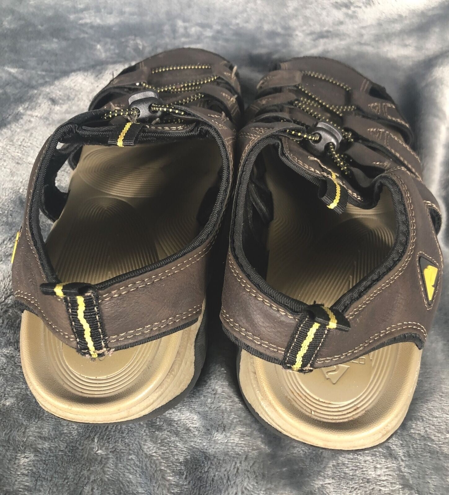 Ozark Trail Mens Sandals Brown Leather Outdoor Slide On Adult Shoes Size 10