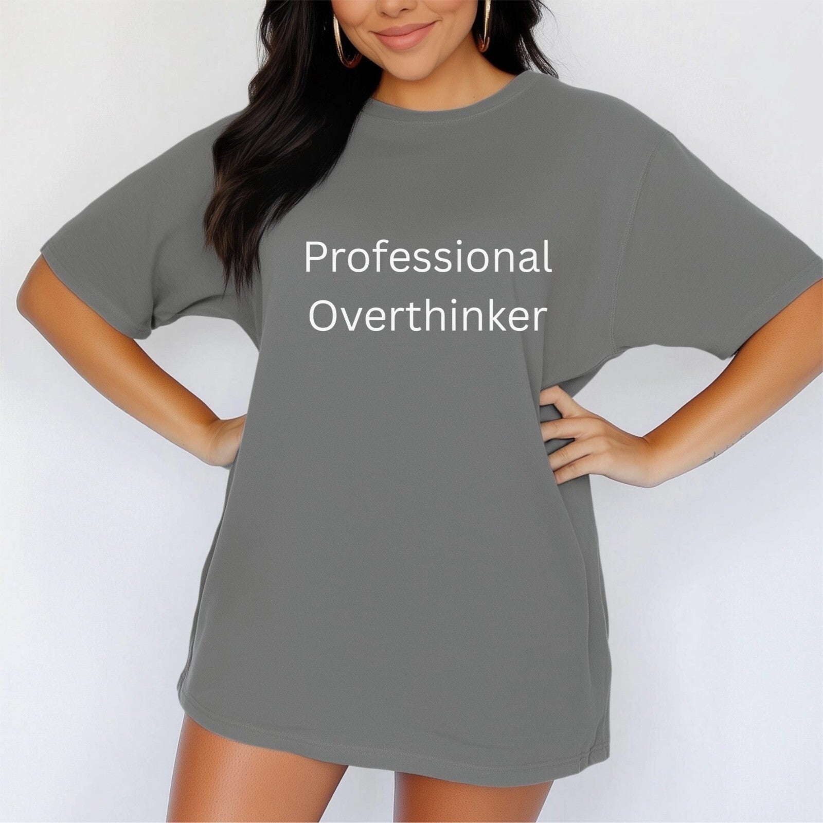 Womans T Shirt Professional Overthinker Top Mom Shirt, Cute Mom Shirt