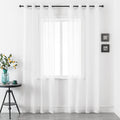 Curtain Sheer White Panels With Grommets - 84