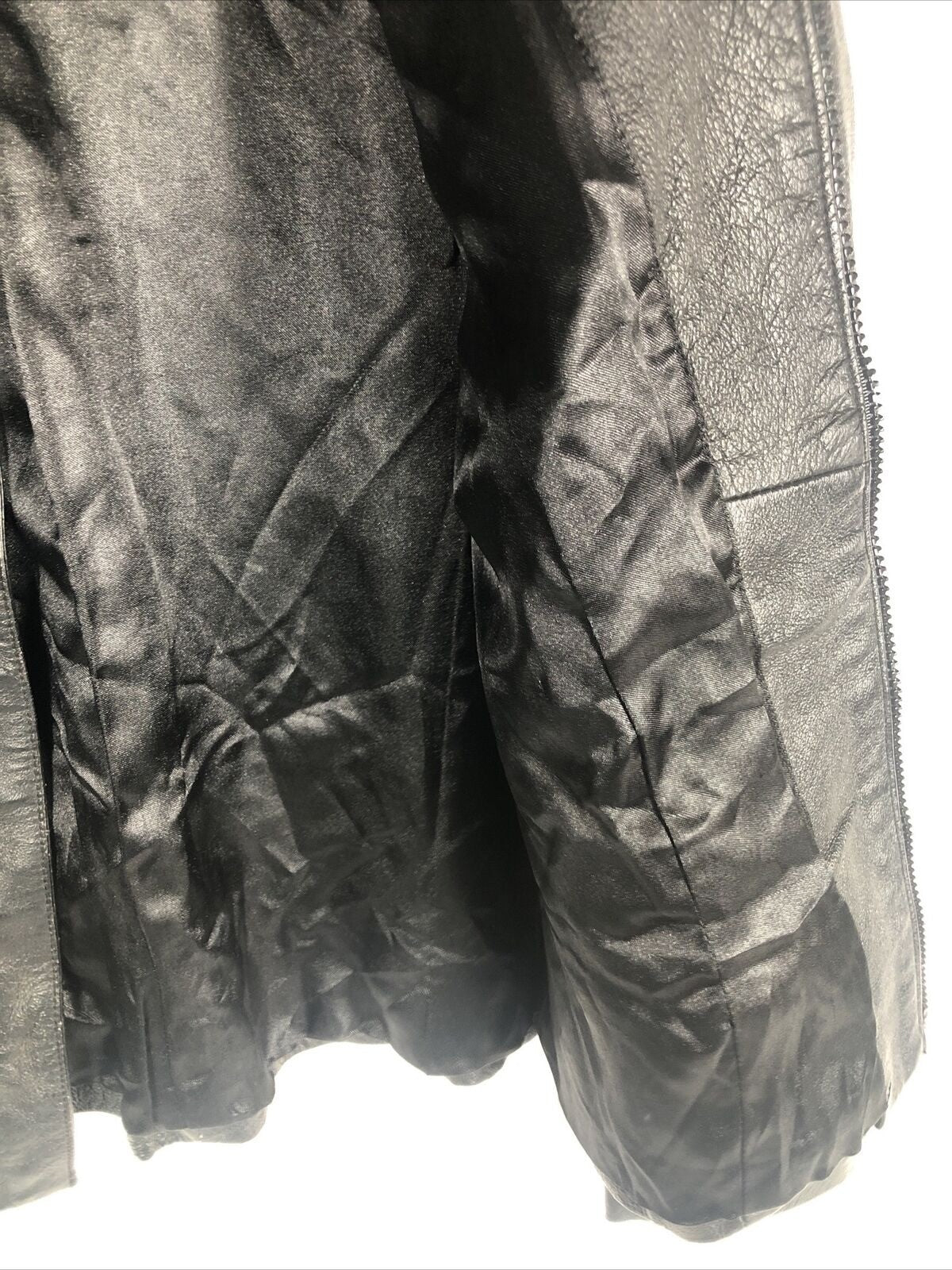 Vintage Clio Petites Black Leather Jacket Size 4 Women’s 100% Leather Moto Style