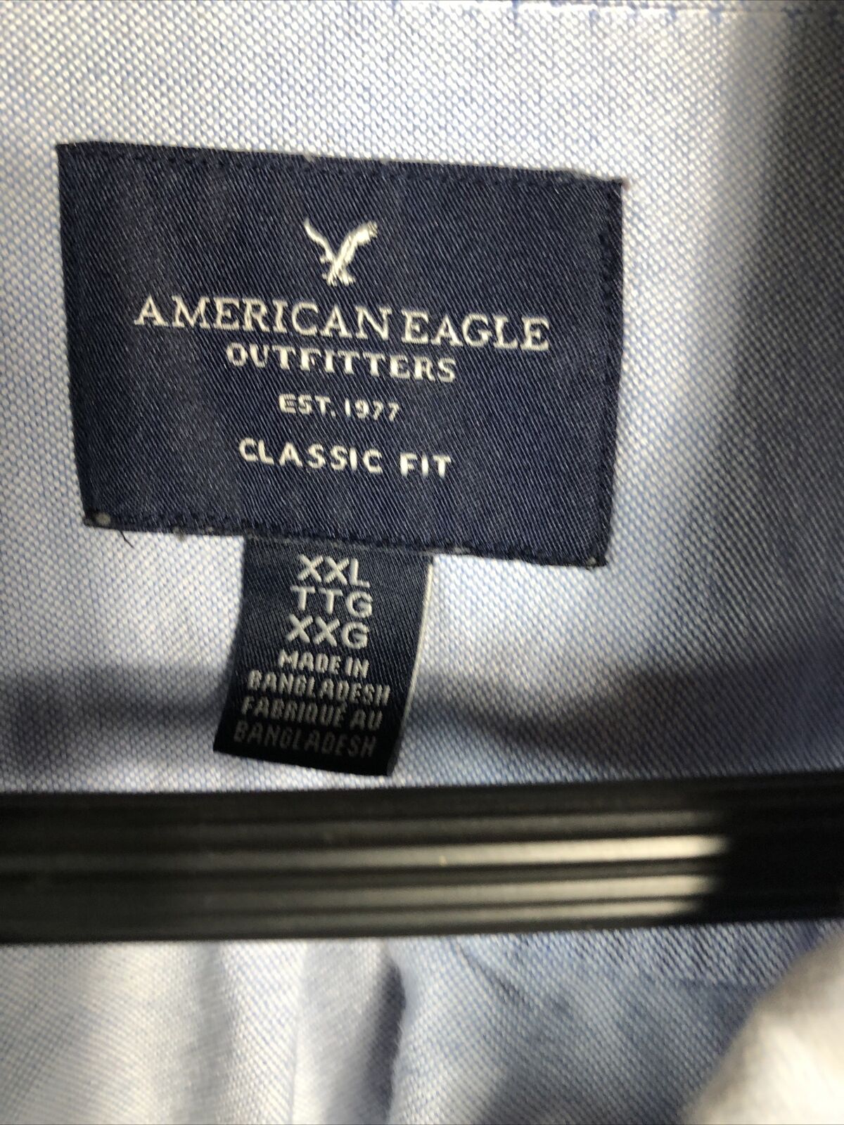 American Eagle  Light Blue Long Sleeve Button Up Mens Size XXL/TTG