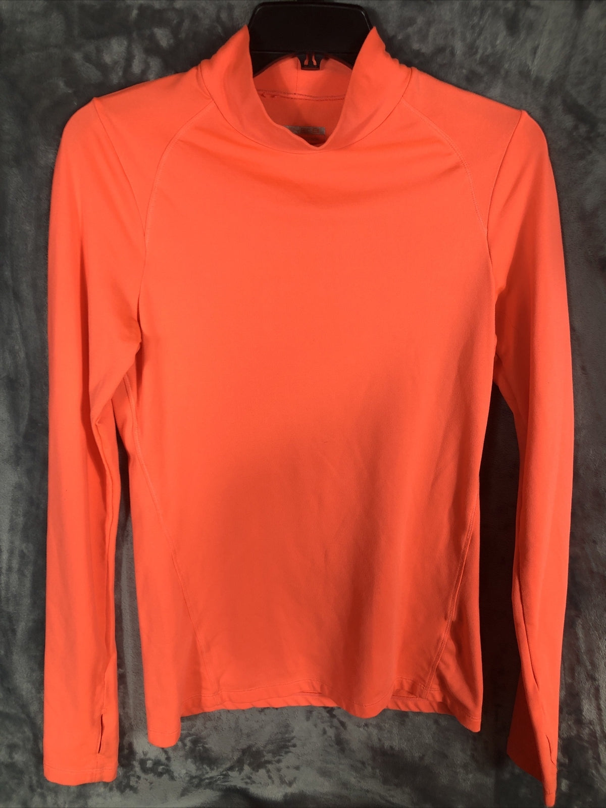 Layer 8 Woman’s Shirt Performance Wear Top Small Orange Polyester Spandex