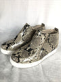 Metallic Time And True Faux Snake Skin Women’s Shoes 2 Zippers  Size 9 1/2