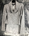 White House Black Market Woman's Sweater Gray Cowl Neck Knit Size Adult Medium