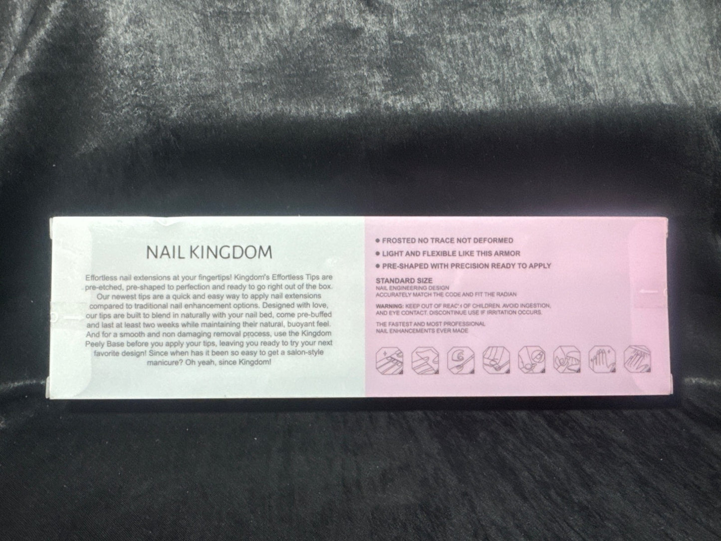 Nail Kingdom Toenail Tips French Style 240/300 Pieces Full Cover Home DIY Light