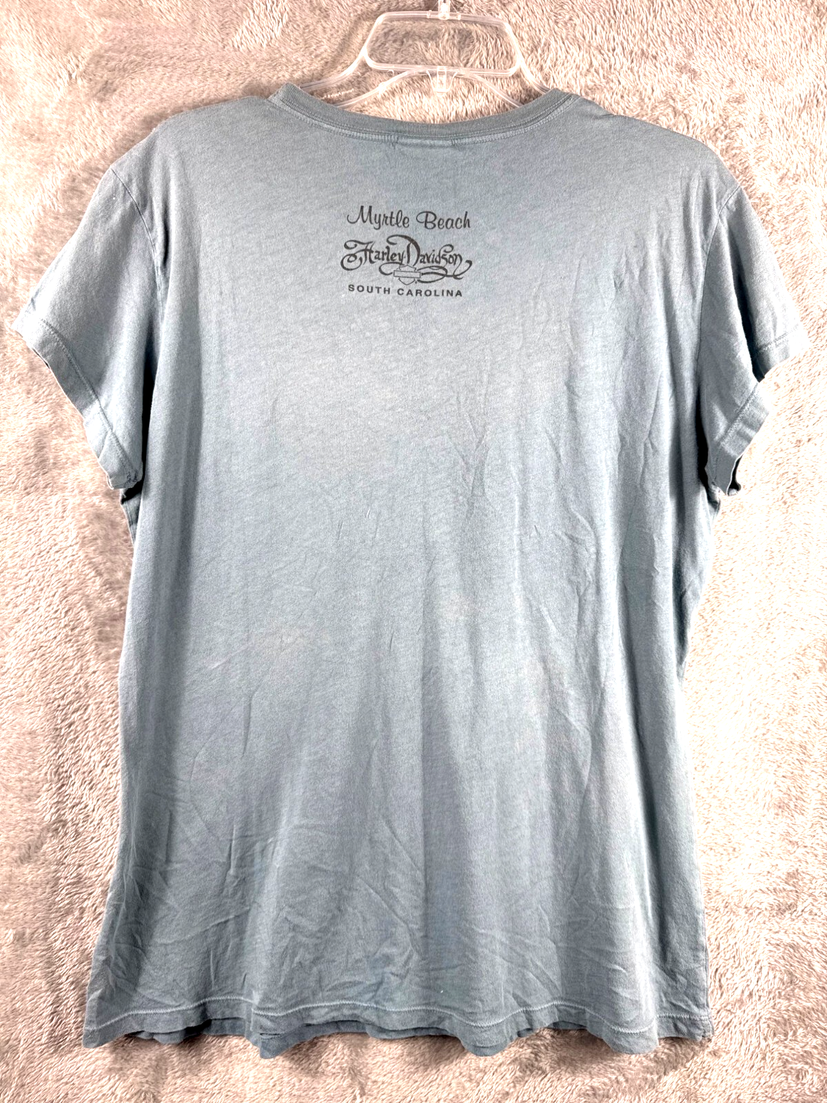 Harley-Davidson Womans T Shirt Myrtle Beach South Carolina Blue Te X-Large Shirt