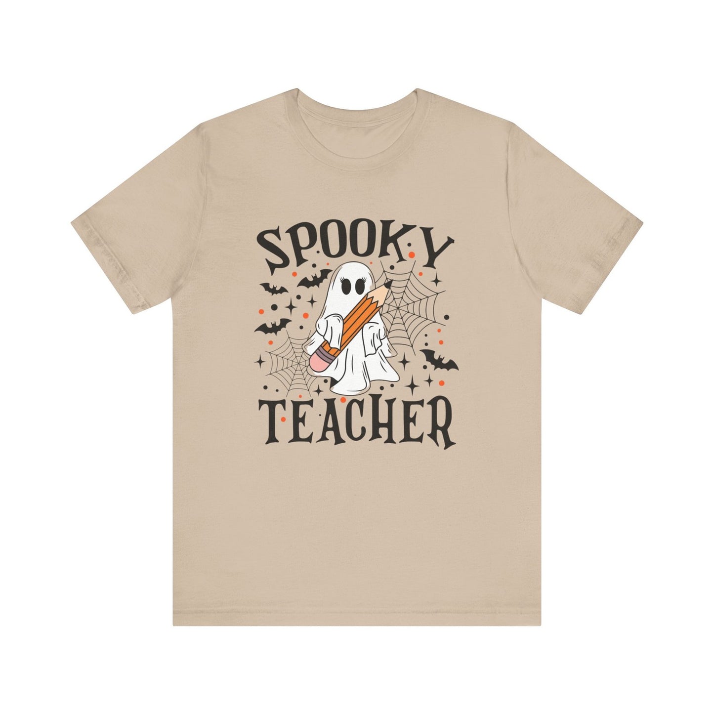 Womans T Shirt Spooky Teacher Top Halloween Teacher Tee Ghost Classroom Vibes